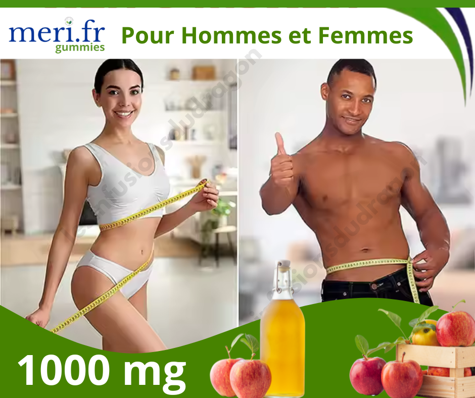🍎 Meri.FR Gummies Vinaigre de Cidre – Complément Alimentaire Bien-Être (Cure 1 mois)