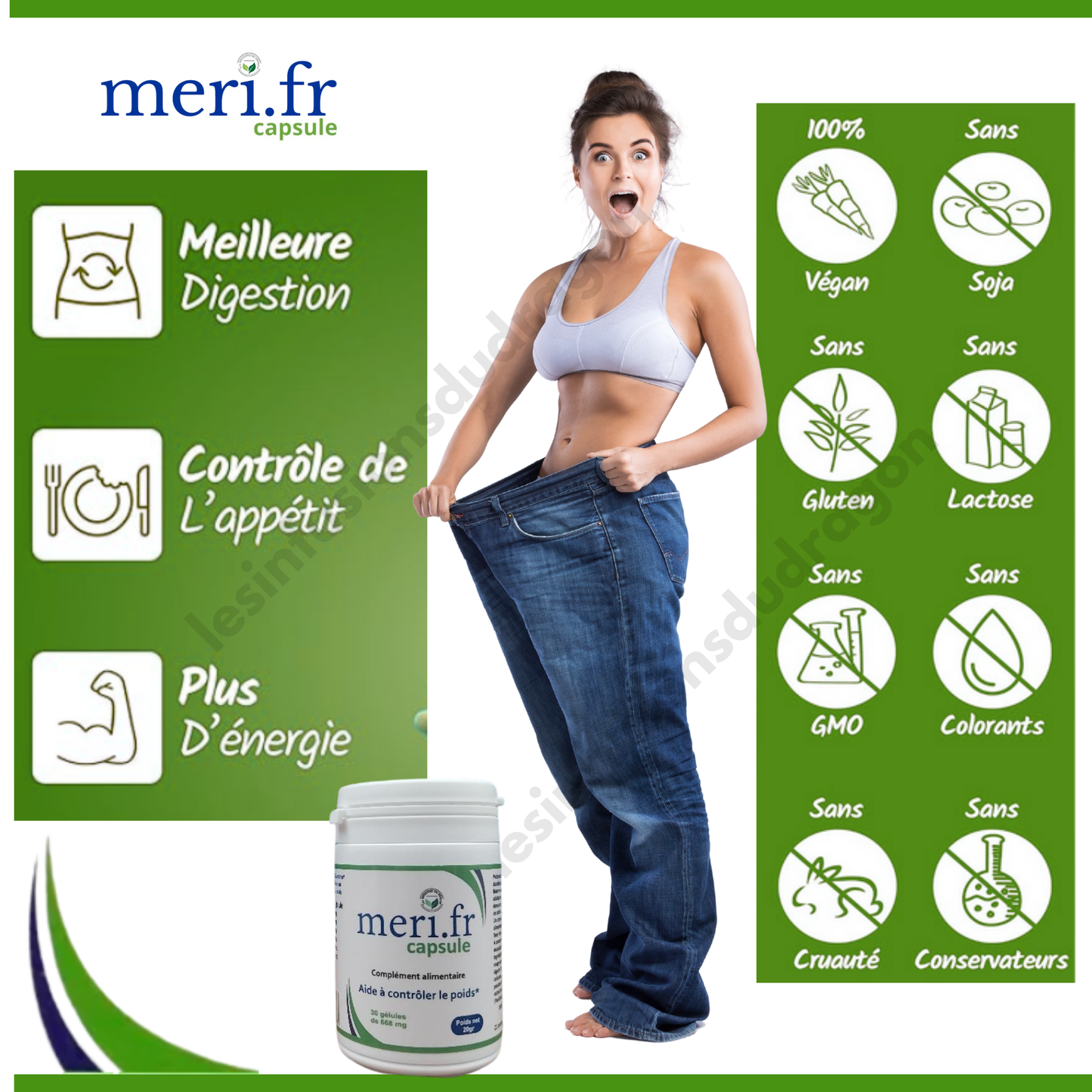 Meri . fr Capsule – Votre partenaire minceur 100 % naturel et français ! 2 boîtes