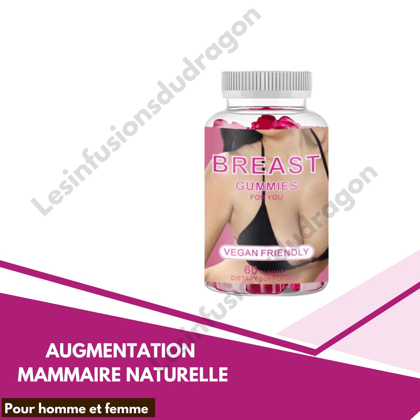 Breast Enlargement Gummies - 3 flacons