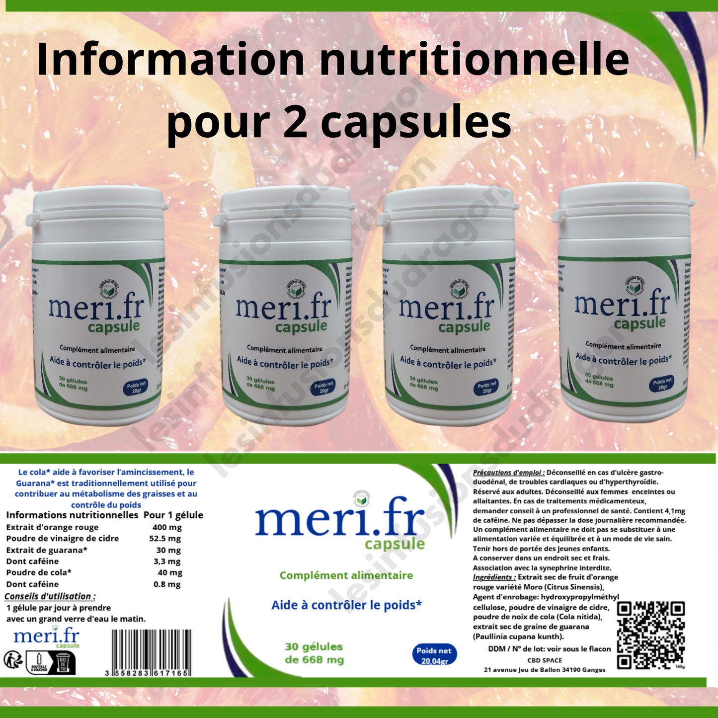 Meri . fr Capsule – Votre partenaire minceur 100 % naturel et français ! 2 boîtes