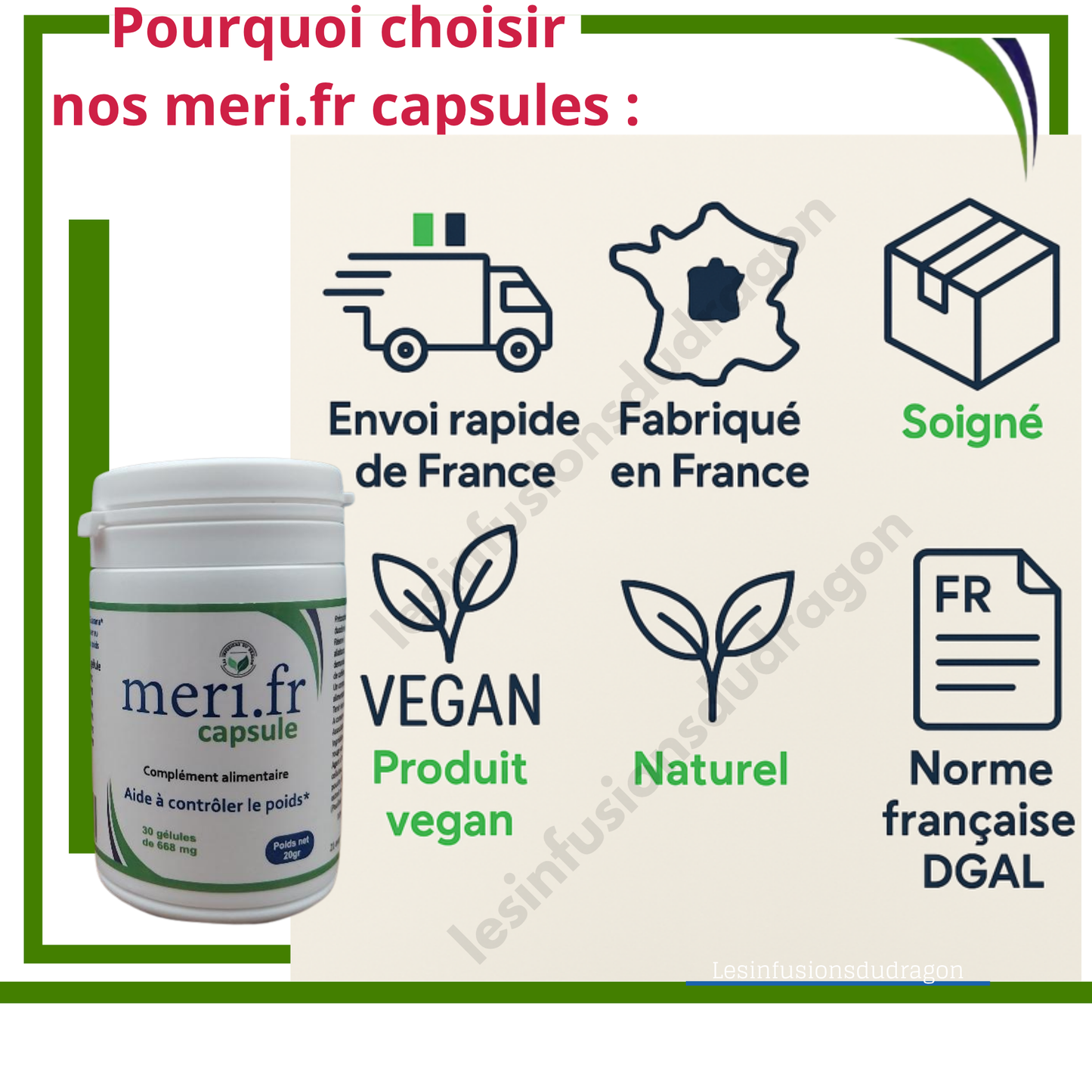 Meri . fr Capsule – Votre partenaire minceur 100 % naturel et français ! 2 boîtes