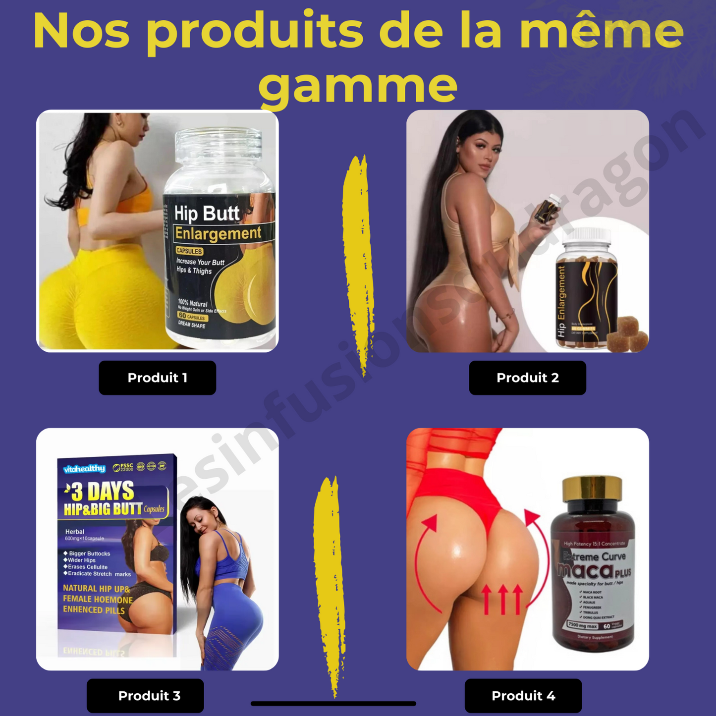 POUR AVOIR DES FESSES plus grosses 2 boîtes pour 10 jours d'utilisation