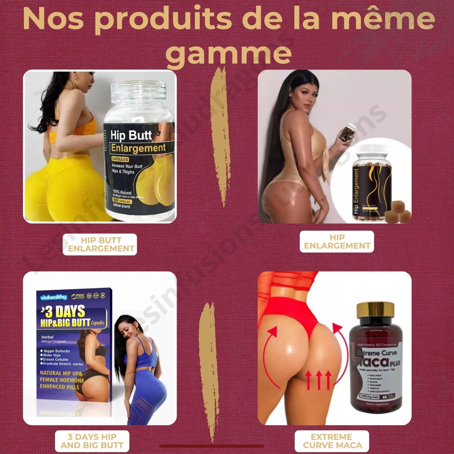 Extrême Maca 15000 Mg. Plus Fort. Augmente Fesses Hanches Big Buttocks. Capsule