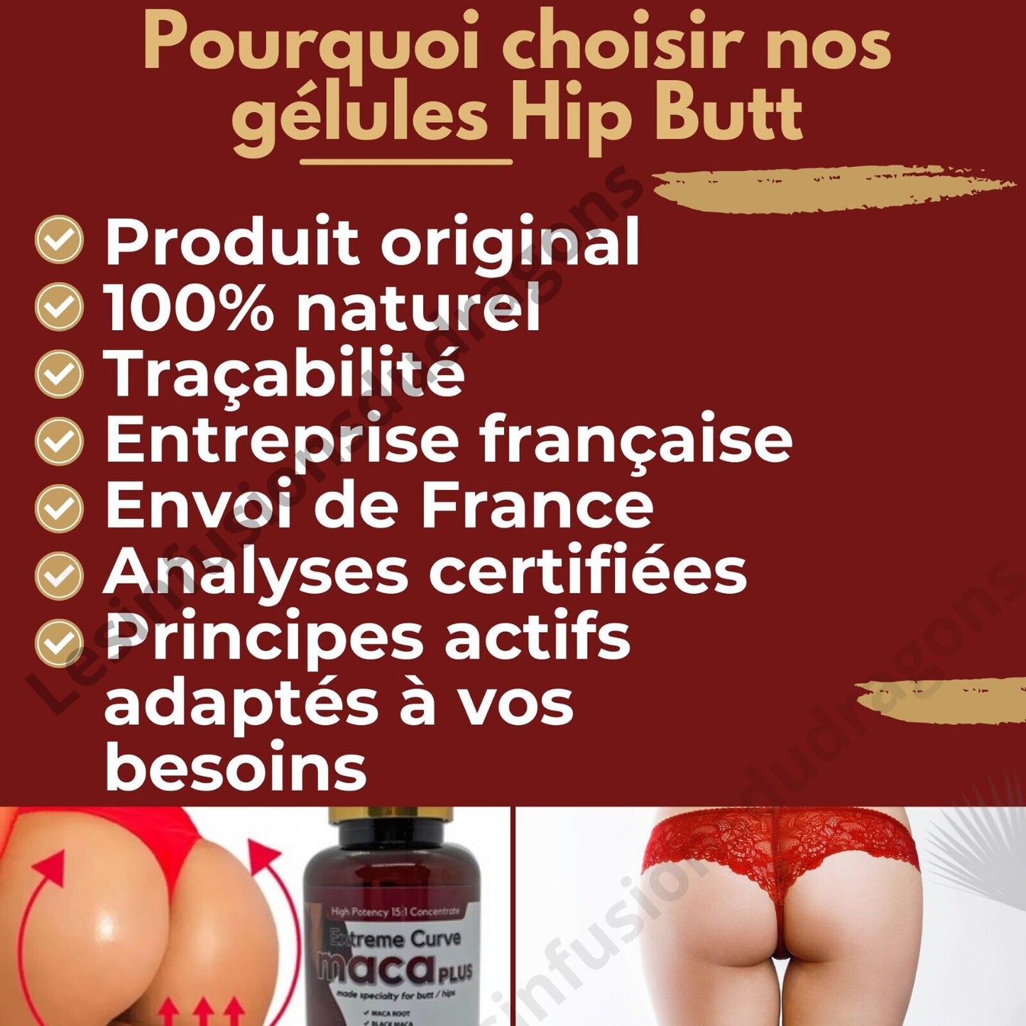 Extrême Maca 15000 Mg. Plus Fort. Augmente Fesses Hanches Big Buttocks. Capsule