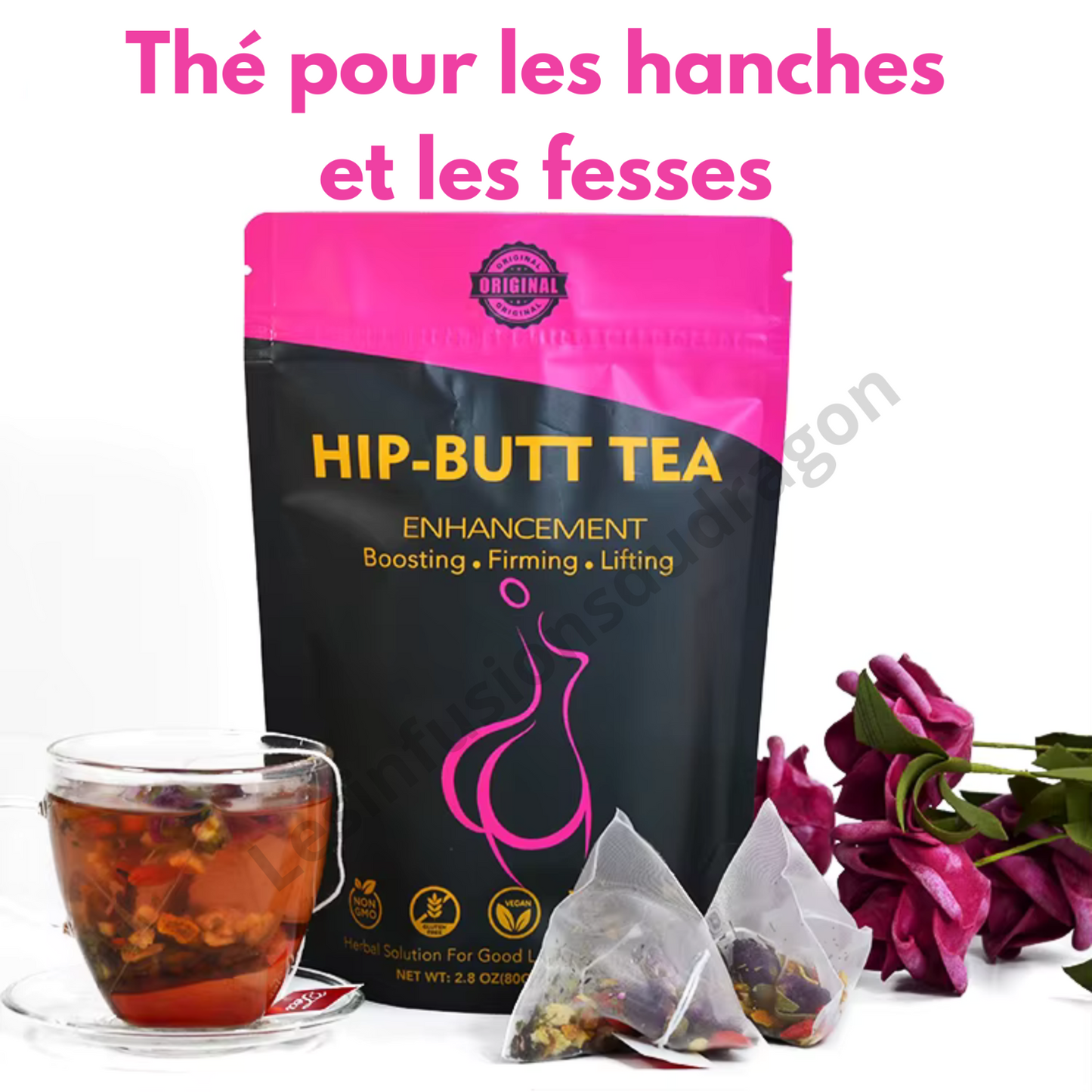 HIP&BIG BUTT TEA 100% Natural Herbal Tea Enhancement ENVOI DE FRANCE