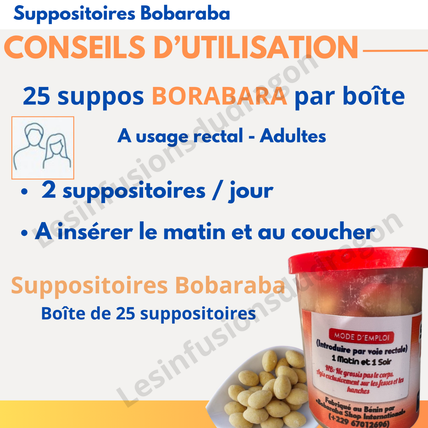 lot de 100 SUPPO VOLUME HANCHES & FESSES INGRÉDIENTS NATURELS LIVRAISON RAPIDE