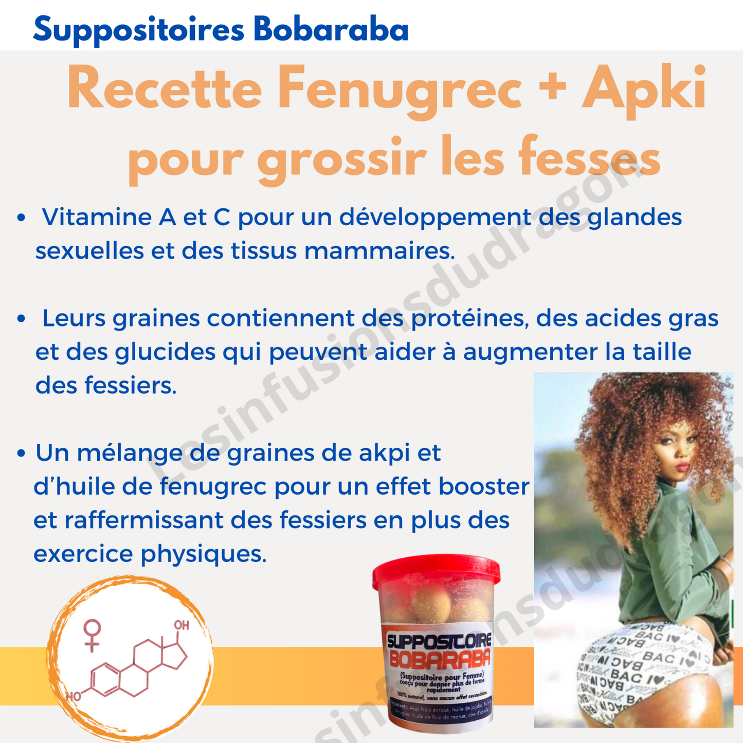 lot de 100 SUPPO VOLUME HANCHES & FESSES INGRÉDIENTS NATURELS LIVRAISON RAPIDE