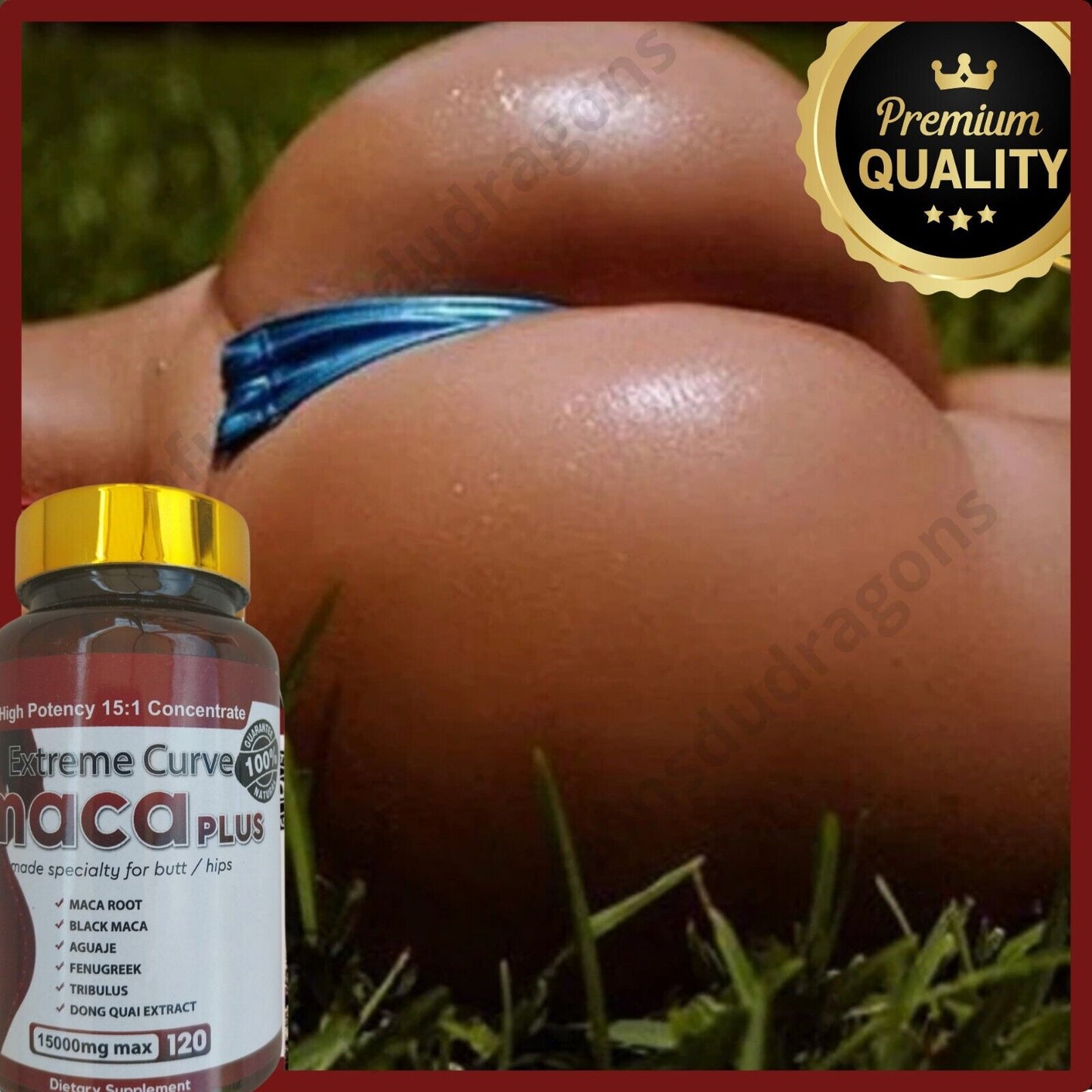 Extrême Maca 15000 Mg. Plus Fort. Augmente Fesses Hanches Big Buttocks. Capsule