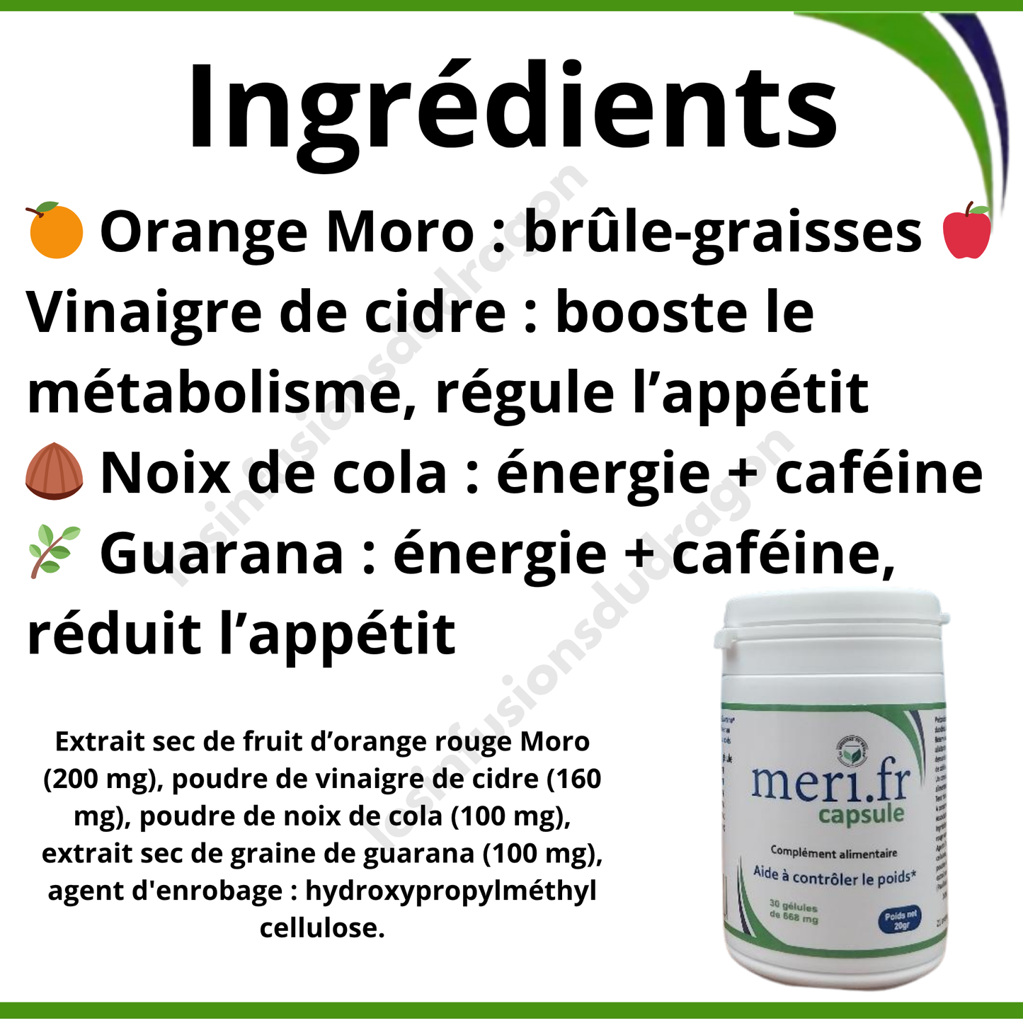 Meri . fr Capsule – Votre partenaire minceur 100 % naturel et français ! 2 boîtes