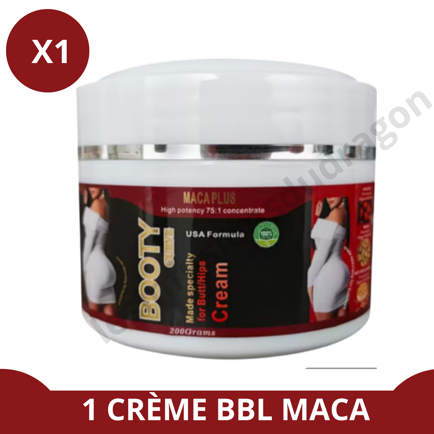 CRÈME ESSENTIELLE POUR L'AGRANDISSEMENT DES FESSES : 1 POT