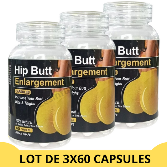 HIP BUTT Enlargement Capsules - 3 flacons