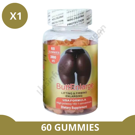 60 GUMMIES ButtEnlarge 3000 mg POUR L'AGRANDISSEMENT DES FESSES