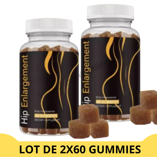 Hip Enlargement Gummies - Dosé à 1036 mg -  2 flacons
