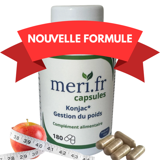 MERI.FR NOUVELLE FORMULE Gestion du poids 180 GELULES – Konjac