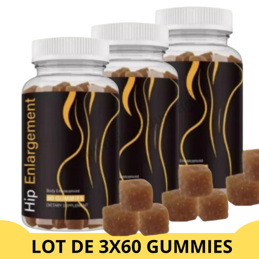 Hip Enlargement Gummies - Dosé à 1036 mg -  3 flacons
