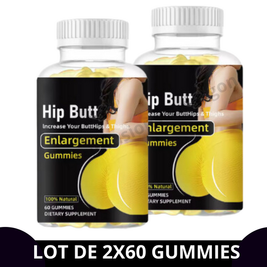 HIP BUTT Enlargement GUMMIES - 2 flacons