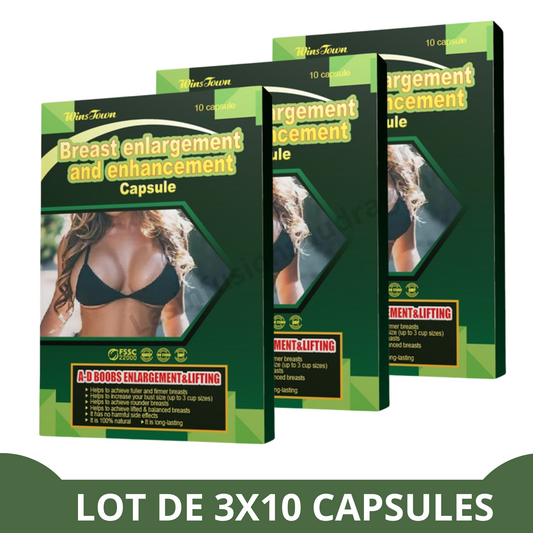 Breast enlargement - Augmentation mammaire 3 boîtes (30 gélules)