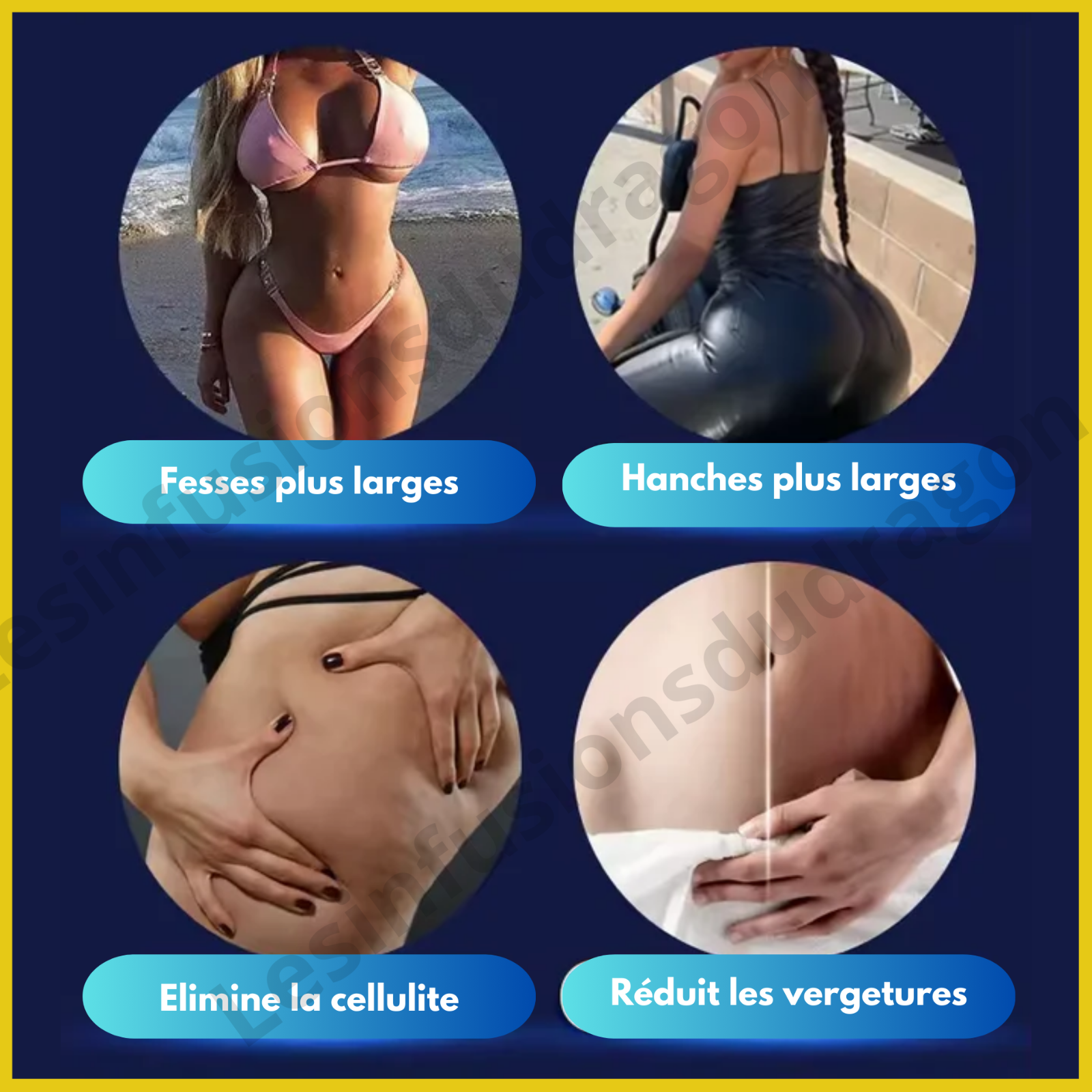 GROSSIR FESSES & HANCHES  3 days hip up (10) X 3 boîtes