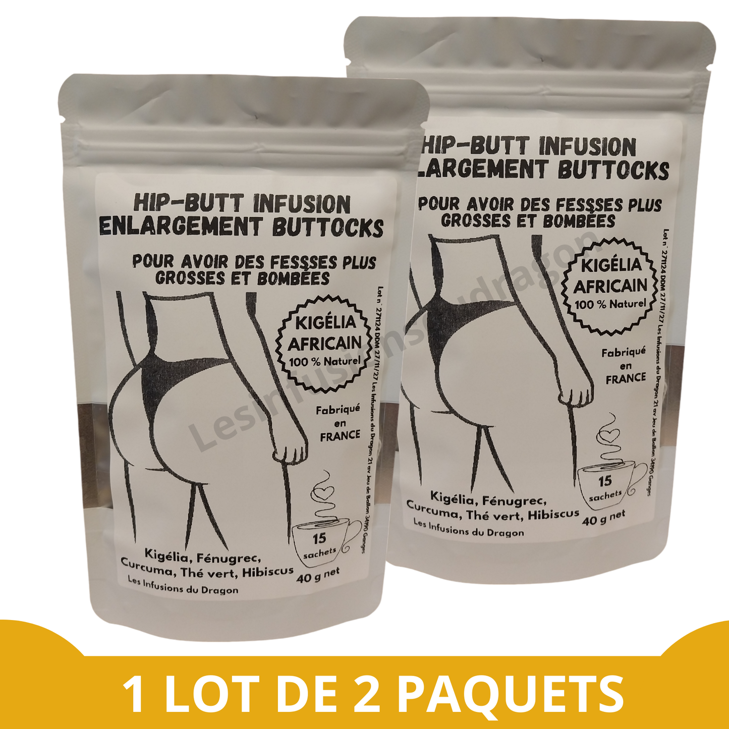 INFUSION BBL KIGÉLIA AFRICAIN - 2 paquets de 15 sachets individuels.