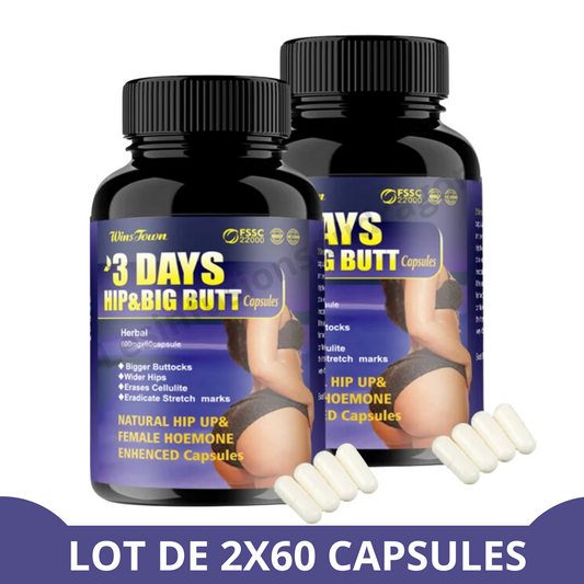3 DAYS : HIP and  BIG BUTT - 2 flacons