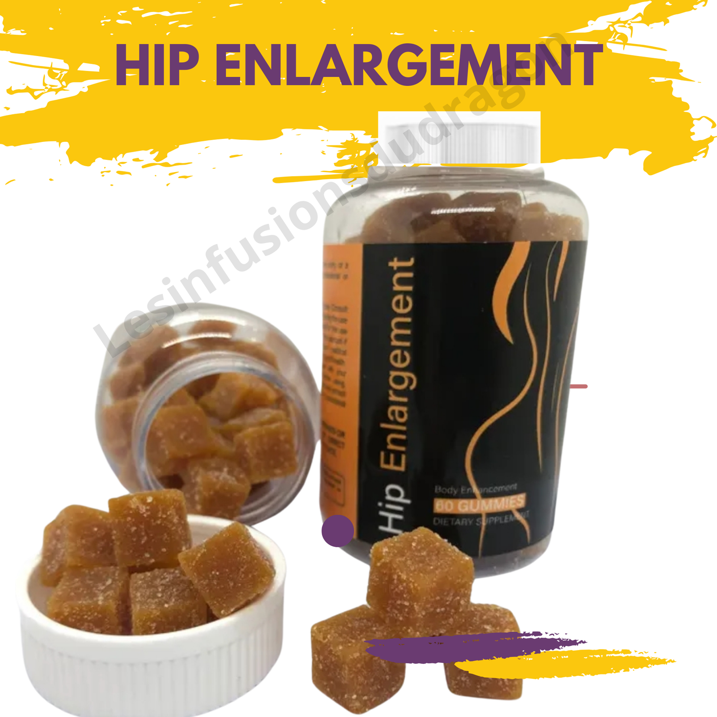 Hip Enlargement BBL Gummies – Complément Alimentaire à Base de Plantes (Cure 1 mois)