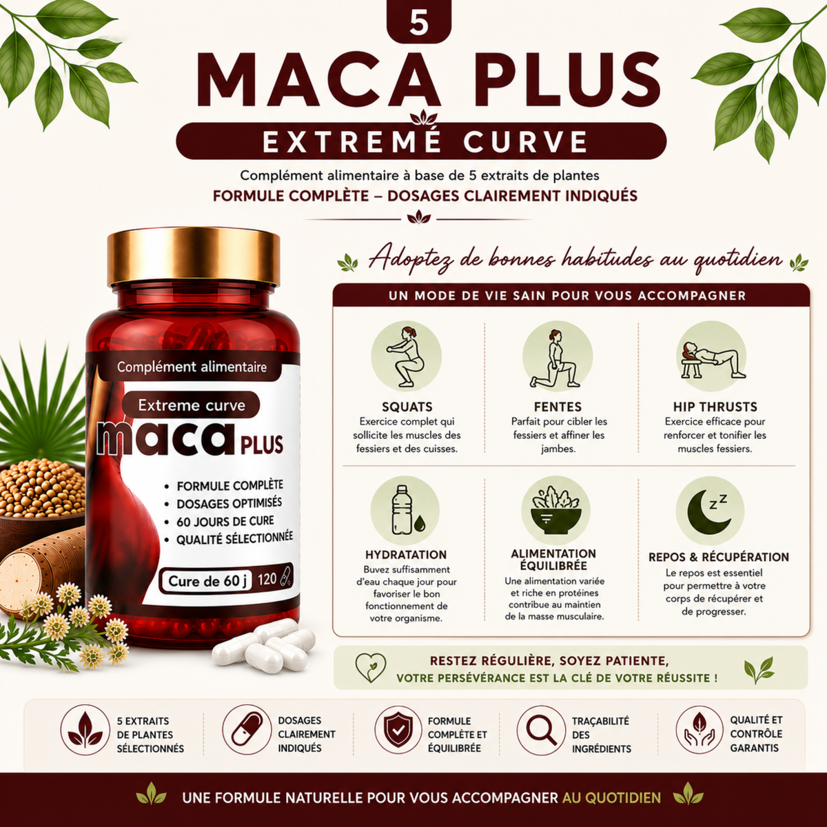 MACA PLUS – EXTRÊME CURVE Complément alimentaire – 120 gélules