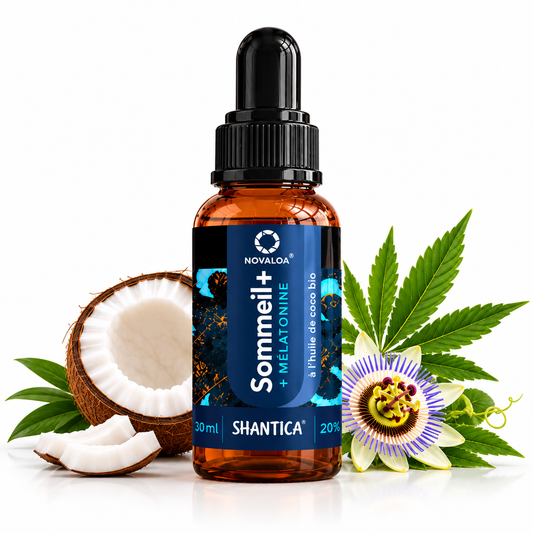 SOMMEIL+ – Complexe CB2® + Mélatonine Une formule complète à base d’ingrédients sélectionnés, dans un format pratique en gouttes.