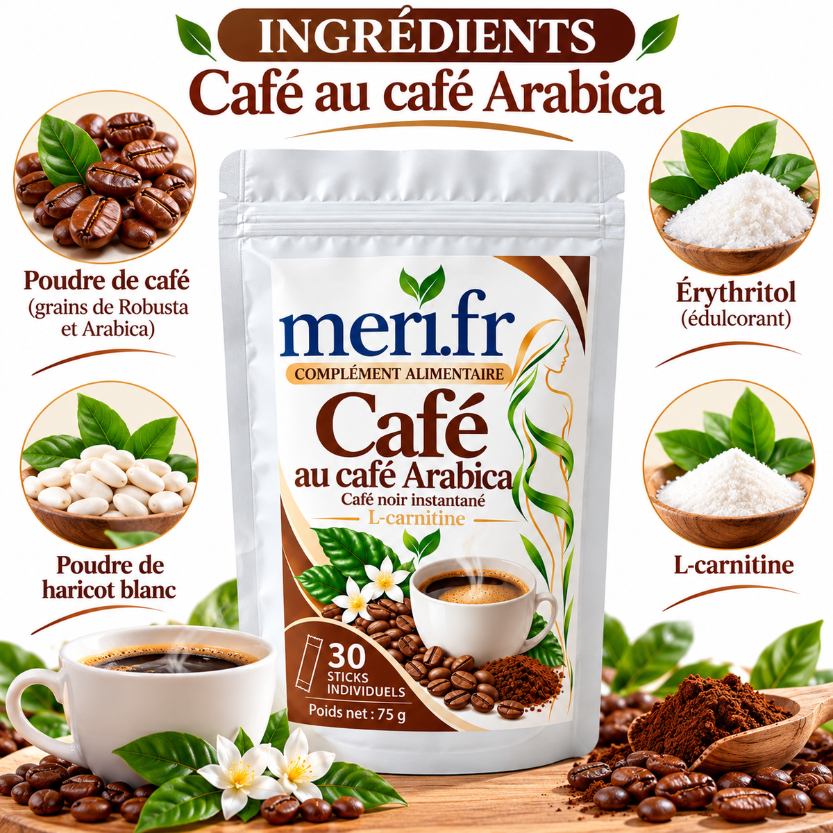 Café au Café Arabica – L-Carnitine | meri.fr Complément alimentaire à base de café